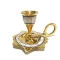 Castiçal de Bronze e Madrepérola | Suporte Candelabro de Vela