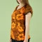  Blusa Bordada Feminina Laranja