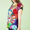  Blusa Bordada Feminina Pavão