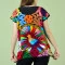  Blusa Bordada Feminina Pavão